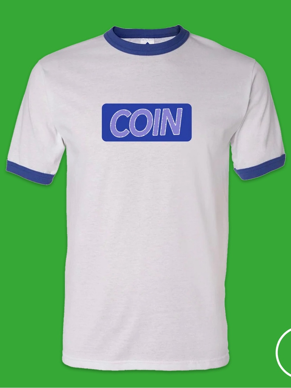 COIN The Band, White & Blue Ringer T-Shirt